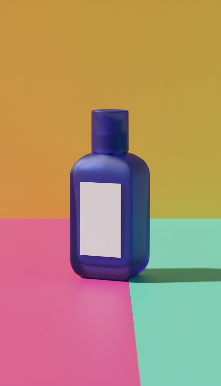 Peptide Serum Minimalist Glass Bottle