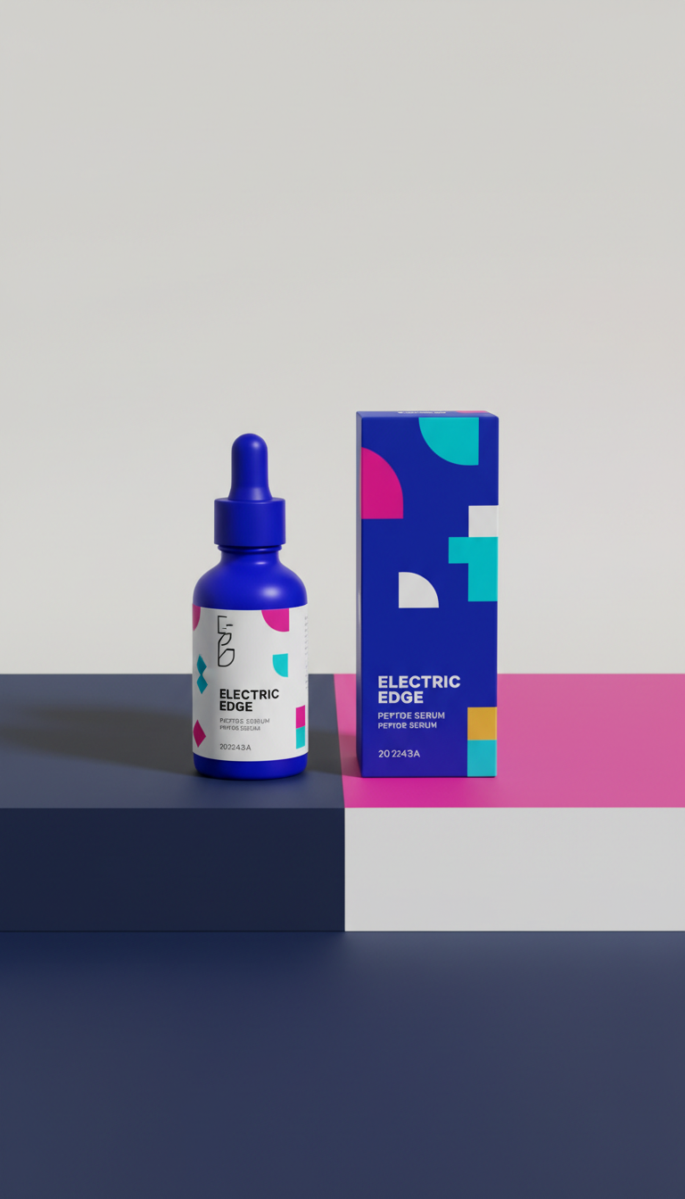 Peptide Serum Bottle and Box Set
